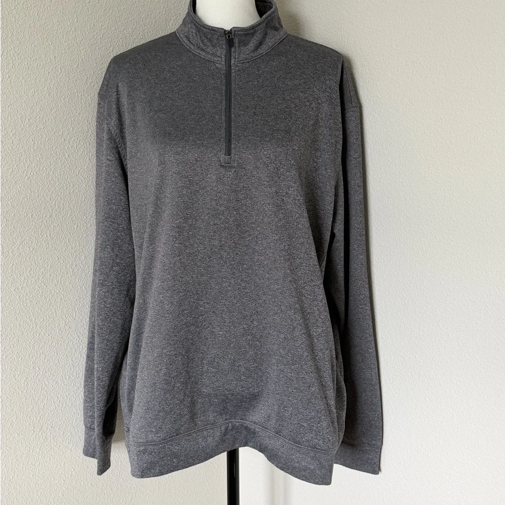 PGA Tour Gray Lightweight Quarter Zip Jacket